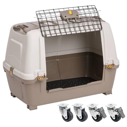 Sparset Hundebox Transportbox Autobox für Hunde Skudo Car 77 x 43 x 53 cm + Rollensatz von PETGARD