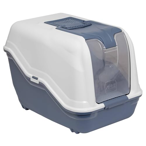 XXL Katzentoilette Netta Maxi Weiss-blau speziell für große Katzenrassen XXL Katzentoilette Netta Maxi Weiss-blau speziell für große Katzenrassen von PETGARD