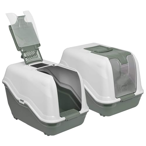 XXL Katzentoilette Netta Maxi im 2er Sparpack Weiss-grün 66 x 49 x 50 cm XXL Katzentoilette Netta Maxi im 2er Sparpack Weiss-grün 66 x 49 x 50 cm von PETGARD