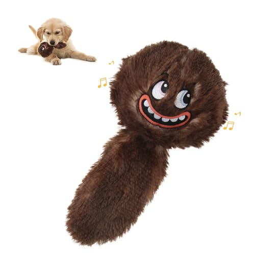PETGEEK Interaktives Quietschendes Hundespielzeug, Automatisch Bewegende Vibrierende Hundebälle mit Plüschbezug, Wiederaufladbare Perro Juguetes mit Aufnahme- und Musikmodus, Crinkle Pet Plüschtier von PETGEEK