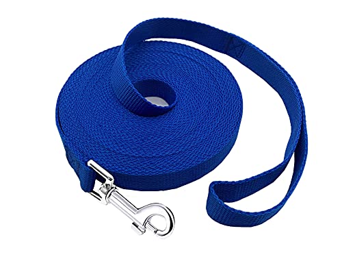 PETGOGO Hundeleine, 4,5 m, 6,1 m, 9,1 m, 12,2 m, 15,2 m, 15,2 m lange Hundeleine für kleine und mittelgroße Hunde, Camping, Training, Spielen oder Hinterhof, Blau, 2,5 cm x 9 m PETGOGO Hundeleine, 4,5 m, 6,1 m, 9,1 m, 12,2 m, 15,2 m, 15,2 m lange Hundeleine für kleine und mittelgroße Hunde, Camping, Training, Spielen oder Hinterhof, Blau, 2,5 cm x 9 m von PETGOGO