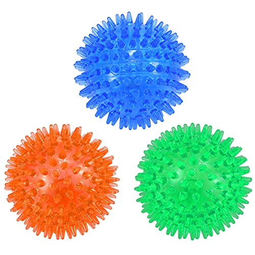 petizer Quietschendes Hundespielzeug, Kauspielzeug für Hunde, Stachelball, Wurfspielzeug für Welpen, Gummi, TPR, Kauspielzeug für Langeweile, Zahnreinigung für kleine und mittelgroße Hunde, 3 Stück petizer Quietschendes Hundespielzeug, Kauspielzeug für Hunde, Stachelball, Wurfspielzeug für Welpen, Gummi, TPR, Kauspielzeug für Langeweile, Zahnreinigung für kleine und mittelgroße Hunde, 3 Stück von petizer