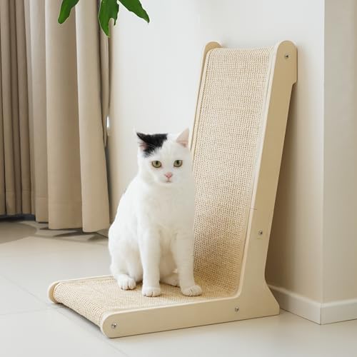 PETKARAY 105° Sisal Katzenkratzer, Sisal Kratzpad für Indoor Katzen, L Form Kätzchen Kratzbrett, Stabiler Boden Montierter Kratzbaum mit Katzenminze PETKARAY 105° Sisal Katzenkratzer, Sisal Kratzpad für Indoor Katzen, L Form Kätzchen Kratzbrett, Stabiler Boden Montierter Kratzbaum mit Katzenminze von PETKARAY