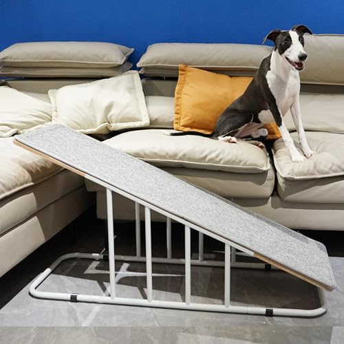 PETKARAY Hunderampe, originelle Hundetreppe für kleine und mittelgroße Hunde, rutschfeste Hundetreppe für Betten und Couch, Haustierrampe große Größe 55,9 cm Höhe von PETKARAY