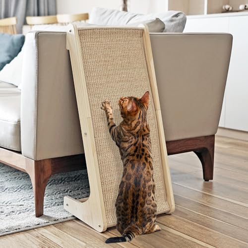 PETKARAY Katzenkratzer, Katzen-Sisal-Kratzrampe, L-Form Katzenkratzpad für Indoor-Katzen, Wandmöbelschutz mit Katzenminze Groß PETKARAY Katzenkratzer, Katzen-Sisal-Kratzrampe, L-Form Katzenkratzpad für Indoor-Katzen, Wandmöbelschutz mit Katzenminze Groß von PETKARAY