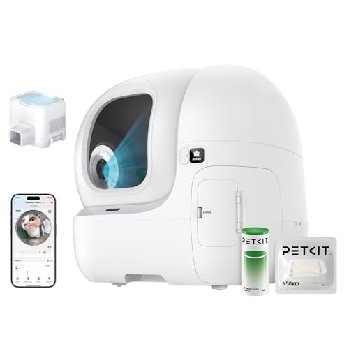 PEKIT MAX PRO Selbstreinigende Katzentoilette,Katzenklo Selbstreinigend,xSecure,Geruchsbeseitigung,App-Steuerung,Große Fassungsvermögen,für Mehrere Katzen PEKIT MAX PRO Selbstreinigende Katzentoilette,Katzenklo Selbstreinigend,xSecure,Geruchsbeseitigung,App-Steuerung,Große Fassungsvermögen,für Mehrere Katzen von PETKIT
