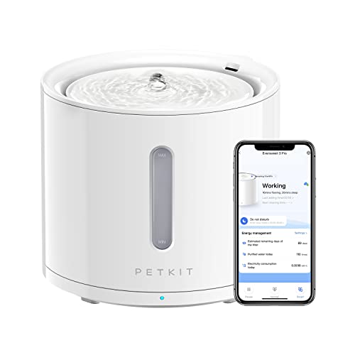 PETKIT Automatische Intelligenter Trinkbrunnen für Katze und Hund, Drahtlose Wasserpumpe,2L Sichtbarer Wasserstand mit Filter,App-gesteuert, Ultraleise von PETKIT