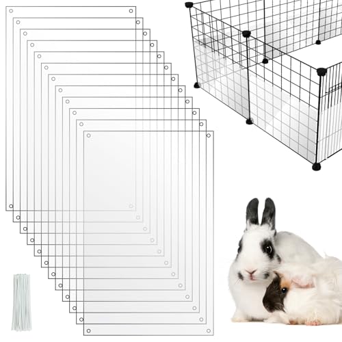 PETKNOWS 12 Stück Haustierkäfig-Auskleidung, Schutz, Kaninchenkäfig, Urin-Schutz, transparent, Käfigkantenschutz, Meerschweinchen, Seitenfutter, Lebensraum, Abstellgleis, Kleintierkäfig-Zubehör, hält PETKNOWS 12 Stück Haustierkäfig-Auskleidung, Schutz, Kaninchenkäfig, Urin-Schutz, transparent, Käfigkantenschutz, Meerschweinchen, Seitenfutter, Lebensraum, Abstellgleis, Kleintierkäfig-Zubehör, hält von PETKNOWS
