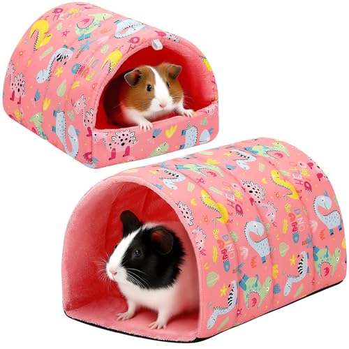 PETKNOWS Meerschweinchen-Bett mit Meerschweinchentunnel, waschbar, Kleintierhaus, Käfigzubehör für Maus, Chinchillas, Hamster, Igel, Frettchen, Bartagamen, und Ratten, Rosa, 2 Stück PETKNOWS Meerschweinchen-Bett mit Meerschweinchentunnel, waschbar, Kleintierhaus, Käfigzubehör für Maus, Chinchillas, Hamster, Igel, Frettchen, Bartagamen, und Ratten, Rosa, 2 Stück von PETKNOWS