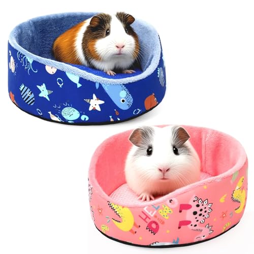 PETKNOWS Meerschweinchen-Versteck für Meerschweinchen, waschbar, Kleintierhaus, Käfigzubehör für Chinchillas, Hamster, Igel, Frettchen, Bartagamen und Ratten, 2 Stück von PETKNOWS