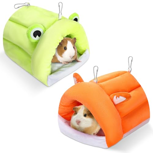 PETKNOWS Meerschweinchenbett, Meerschweinchenversteck waschbar, Kleintierhaus, Käfigzubehör für Zwergkaninchen, Chinchillas, Hamster, 2 Stück PETKNOWS Meerschweinchenbett, Meerschweinchenversteck waschbar, Kleintierhaus, Käfigzubehör für Zwergkaninchen, Chinchillas, Hamster, 2 Stück von PETKNOWS