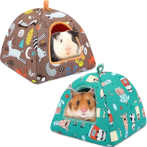 PETKNOWS Meerschweinchenbett, Meerschweinchenversteck waschbar, Kleintierhaus, Käfigzubehör für Zwergkaninchen, Chinchillas, Hamster, Igel, Frettchen, Bartagamen und Ratten, 2 Stück PETKNOWS Meerschweinchenbett, Meerschweinchenversteck waschbar, Kleintierhaus, Käfigzubehör für Zwergkaninchen, Chinchillas, Hamster, Igel, Frettchen, Bartagamen und Ratten, 2 Stück von PETKNOWS