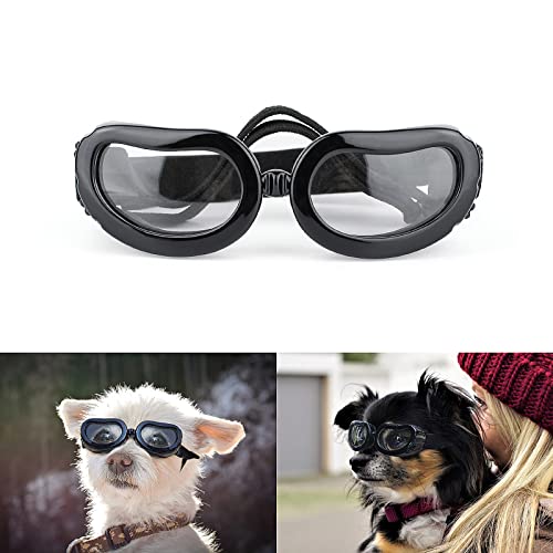 PETLESO Haustier-Sonnenbrille, winddicht, UV-Schutz, verstellbar, flexibler Gurt für kleine oder kleine Hunde von PETLESO
