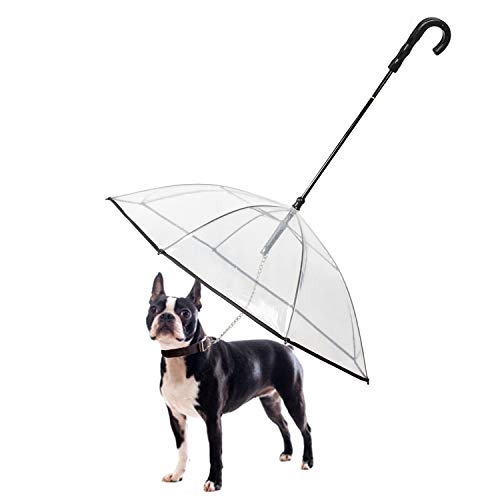 PETLESO Hunde Regenschirm mit Leine Hunde Regenjacke für Spaziergänge im Freien bei Schnee oder Regen von PETLESO