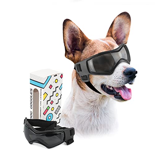 PETLESO Hundebrille Hundeschutzbrille Hunde Sonnenbrille Anti-UV Schutz Augenschutz für Kleine/Mittelgroße Hunde von PETLESO