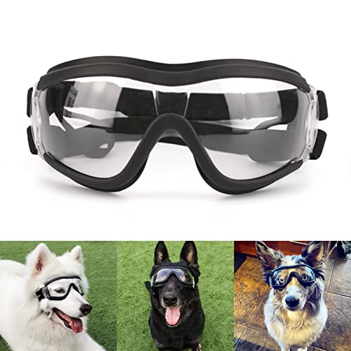 PETLESO Hundebrille Sonnenbrille für Große Hunde Hundeschutzbrille Leicht zu Tragen Anti-UV Schutzbrille Motorrad Hunde Brille für Gross/Mittel Hunde von PETLESO