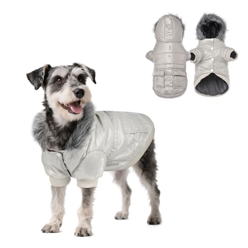 PETLESO Hundemantel für Kleine Hunde, Winterjacken & Wintermäntel für Kleine Hunde, Outdoor Warm Haustier Wintermantel, Grau, XL PETLESO Hundemantel für Kleine Hunde, Winterjacken & Wintermäntel für Kleine Hunde, Outdoor Warm Haustier Wintermantel, Grau, XL von PETLESO