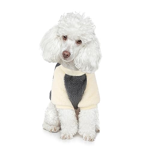 PETLESO Hundewinterkleidung mit Niedlichen Taschen Hundewarmer Pullover Hundekleidung für Kleine und Mittelgroße Hunde - Grau von PETLESO