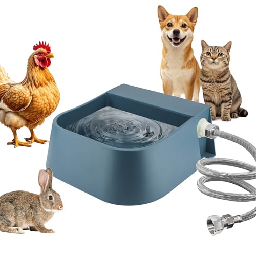 PETLESO Wassernapfspender für Hunde, automatischer Wasserspender für Hunde mit 1,9 cm Schlauch, automatisches Befüllen von Katzen-Wasserbrunnen, Haustier-Wassernapf für Tiere im Freien, Hühner, PETLESO Wassernapfspender für Hunde, automatischer Wasserspender für Hunde mit 1,9 cm Schlauch, automatisches Befüllen von Katzen-Wasserbrunnen, Haustier-Wassernapf für Tiere im Freien, Hühner, von PETLESO
