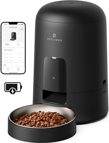PETLIBRO Futterautomat für Katze mit APP, Kabellos 2,4G WiFi-fähiger intelligenter Futterspender, Wiederaufladbarer Akku mit 30 Tagen Batterielebensdauer, mit Edelstahlnapf, APP-Steuerung PETLIBRO Futterautomat für Katze mit APP, Kabellos 2,4G WiFi-fähiger intelligenter Futterspender, Wiederaufladbarer Akku mit 30 Tagen Batterielebensdauer, mit Edelstahlnapf, APP-Steuerung von PETLIBRO