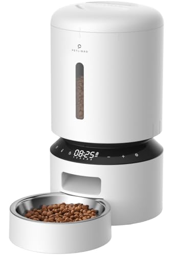 PETLIBRO Futterautomat für Katzen, 5L Trockenfutterspender für Haustiere, mit Edelstahlnapf & Drehverschluss-Deckel, bis zu 50 Portionen und 6 Mahlzeiten pro Tag PETLIBRO Futterautomat für Katzen, 5L Trockenfutterspender für Haustiere, mit Edelstahlnapf & Drehverschluss-Deckel, bis zu 50 Portionen und 6 Mahlzeiten pro Tag von PETLIBRO