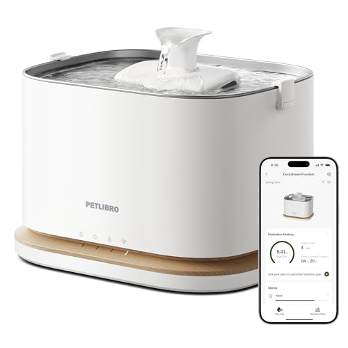 PETLIBRO Upgrade Katzenbrunnen - Kabelloser Trinkbrunnen für Katze mit App-Überwachung, 3L/101oz Dockstream 2, Edelstahlablage, 5GHz WiFi, ideal für Haustiere PETLIBRO Upgrade Katzenbrunnen - Kabelloser Trinkbrunnen für Katze mit App-Überwachung, 3L/101oz Dockstream 2, Edelstahlablage, 5GHz WiFi, ideal für Haustiere von PETLIBRO