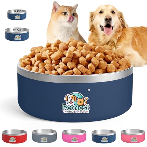 Hundenäpfe aus Edelstahl – Futternäpfe für kleine, mittelgroße und große Hunde, kein Verschütten von Welpennäpfen, Katzenfutternapf, niedlich, rosa, blau, Futternapf-Sets für Mädchen und Jungen, Hundenäpfe aus Edelstahl – Futternäpfe für kleine, mittelgroße und große Hunde, kein Verschütten von Welpennäpfen, Katzenfutternapf, niedlich, rosa, blau, Futternapf-Sets für Mädchen und Jungen, von PETNEST