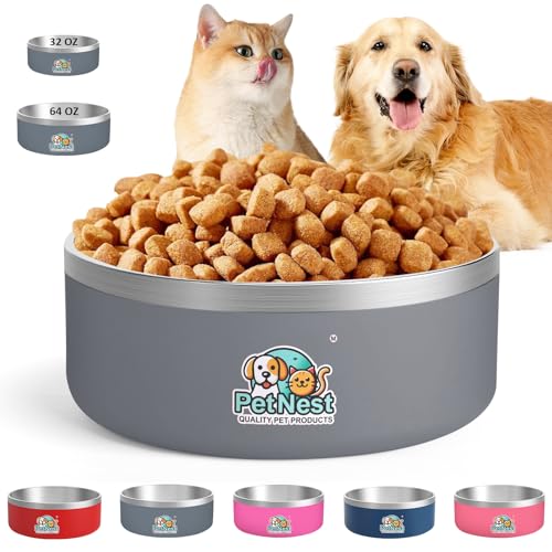 Hundenäpfe aus Edelstahl – Futternäpfe für kleine, mittelgroße und große Hunde, kein Verschütten von Welpennäpfen, Katzenfutternapf, niedlich, rosa, blau, Futternapf-Sets für Mädchen und Jungen, Hundenäpfe aus Edelstahl – Futternäpfe für kleine, mittelgroße und große Hunde, kein Verschütten von Welpennäpfen, Katzenfutternapf, niedlich, rosa, blau, Futternapf-Sets für Mädchen und Jungen, von PETNEST