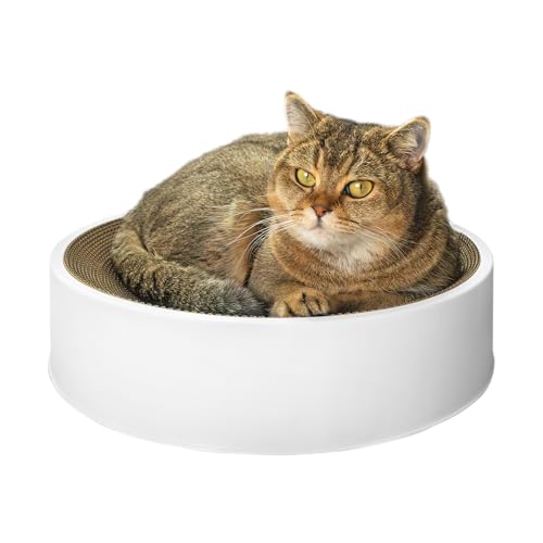 PETNEXT | Kratzbett für Katzen [NEUEINFÜHRUNG] ⌀41cm rund, ideale Oberfläche zum kratzen und schlafen, nachbestellbare Kratzpappe, schont Sofa und Teppich vor Kratzspuren + Katzenminze von PETNEXT
