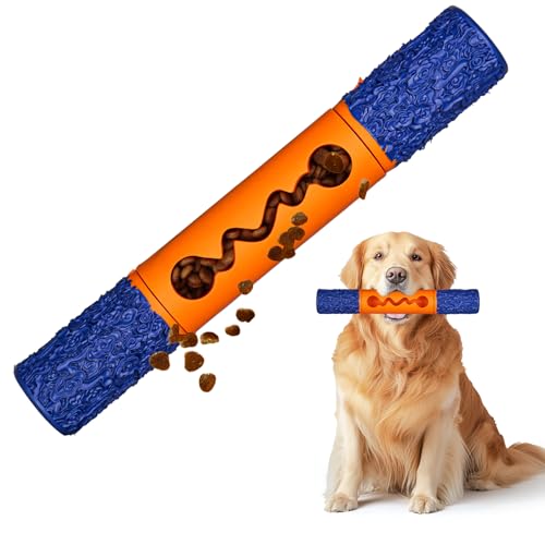 PETOPIA Kauspielzeug für große Hunde, aggressive Kauer, unzerstörbar, Set (Blau und Orange) von PETOPIA