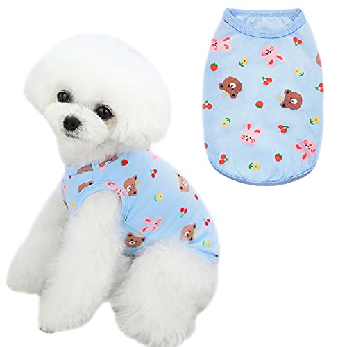 Hunde-Shirt für kleine Hunde und Katzen, Sommerweste, Größe S, Blau von PETPUBGNZS