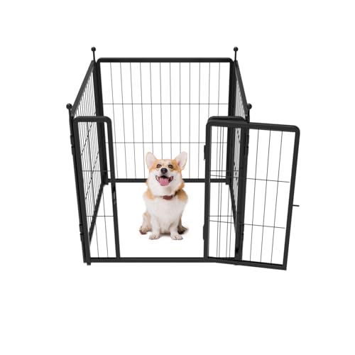 PETREEK Hunde-Laufstall für drinnen und draußen – robuster Haustierzaun aus Metall mit Erdspießen, abgerundete Kugelspitzen für Sicherheit, stabiles und faltbares Design, einfach zu montieren, 61 cm PETREEK Hunde-Laufstall für drinnen und draußen – robuster Haustierzaun aus Metall mit Erdspießen, abgerundete Kugelspitzen für Sicherheit, stabiles und faltbares Design, einfach zu montieren, 61 cm von PETREEK