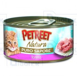 PETREET Aufbewahrungsbox für feuchte Katze, Natur, Geschmack Thunfisch, 70 g von PETREET