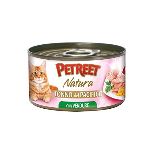 PETREET Behälter für Nassfutter Katze Natur Thunfisch del Pacifico/Gemüse 70 g von PETREET