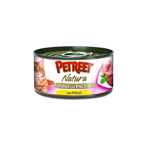 PETREET Box mit Feuchtfutter für Katze, Natur, Thunfisch des Pacifico/Huhn, 70 g von PETREET