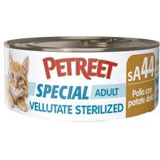 Petreet Schachtel Katze Samt sterilisiert Huhn mit Süßkartoffeln 24 Packungen zu 70 Gramm von PETREET