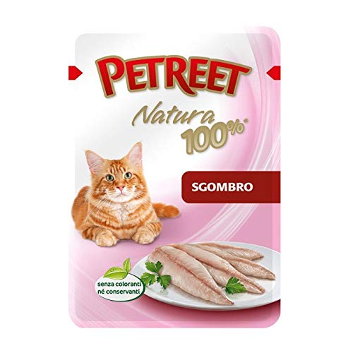 PETREET Natur 100% für Katze im Beutel zu 70 g, Makrele von PETREET