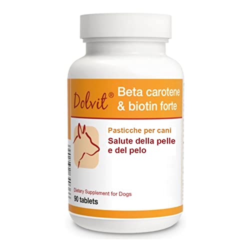 PETS Dolfos Beta Carotin & Biotin Forte 90 Tabletten Gesunde Haut und Fell für Hunde von PETS Dolfos