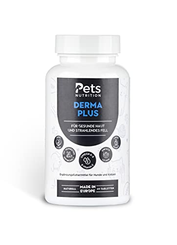 PETS NUTRITION - Derma Plus 60 Kautabletten für Hunde & Katzen - Ergänzungsfuttermittel zur Unterstützung von Haut & Fellkleid für jung & alt - Stärkung der Fellpflege mit Omega 3-6 & Vitaminen PETS NUTRITION - Derma Plus 60 Kautabletten für Hunde & Katzen - Ergänzungsfuttermittel zur Unterstützung von Haut & Fellkleid für jung & alt - Stärkung der Fellpflege mit Omega 3-6 & Vitaminen von PETS NUTRITION