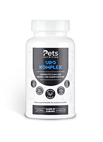 PETS NUTRITION - URO Komplex Futterergänzungsmittel zur Unterstützung der Nieren- & Harnfunktion bei Hunden & Katzen 60 Tabletten - Ergänzungsfuttermittel zur Vorbeugung von Niereninsuffizienz PETS NUTRITION - URO Komplex Futterergänzungsmittel zur Unterstützung der Nieren- & Harnfunktion bei Hunden & Katzen 60 Tabletten - Ergänzungsfuttermittel zur Vorbeugung von Niereninsuffizienz von PETS NUTRITION