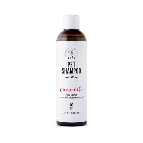 PETS Shampoo Hundeshampoo und Katzenshampoo mit Camomile 250 ml Umfassende Haarpflege, Einzigartige Formel, Natürliche Inhaltsstoffe von PETS