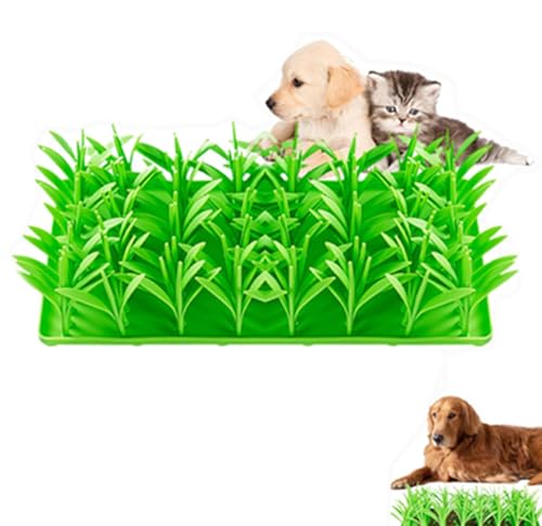 Silicone Grass Mat for Cats,Green Grass Silicone Slow Food Mat,Silicone Grass Snuffle Mat for Cats,Non-Slip Slow Food Pad with Suction Cup,Silicone Grass Feeding Mat,for Large Medium Small Pet (1pcs) von PETSBURG