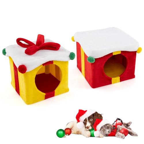 PETSITE Katzenhaus in Weihnachtsform, stapelbar, 2-teilig, Katzenhöhlen für Kätzchen, buntes 2-stöckiges Katzenbett für Hauskatzen PETSITE Katzenhaus in Weihnachtsform, stapelbar, 2-teilig, Katzenhöhlen für Kätzchen, buntes 2-stöckiges Katzenbett für Hauskatzen von PETSITE