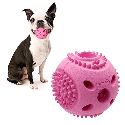 PETSLA Welpen-Spielzeug für sanftes Kauen, fördert die Zahngesundheit, reduziert Zahnbeschwerden, Hundeball, mittelgroße und große Hunde, aus Naturkautschuk (Hunde bis zu 10 kg) von PETSLA