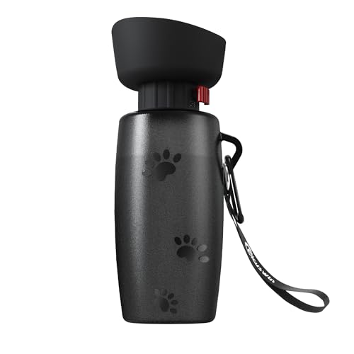 PETSOLON Hundewasserflasche, auslaufsichere tragbare Haustier-Wasserflaschen für Hunde, multifunktionales Design mit Napfkappe, lebensmittelechtes Silikon, Hundewasserflaschenspender für von PETSOLON