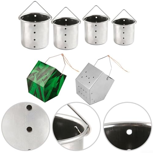 Futterspender aus Edelstahl mit Drainagelöchern, ideal für Wildangeln, Größe L Futterspender aus Edelstahl mit Drainagelöchern, ideal für Wildangeln, Größe L von PETSTIBLE
