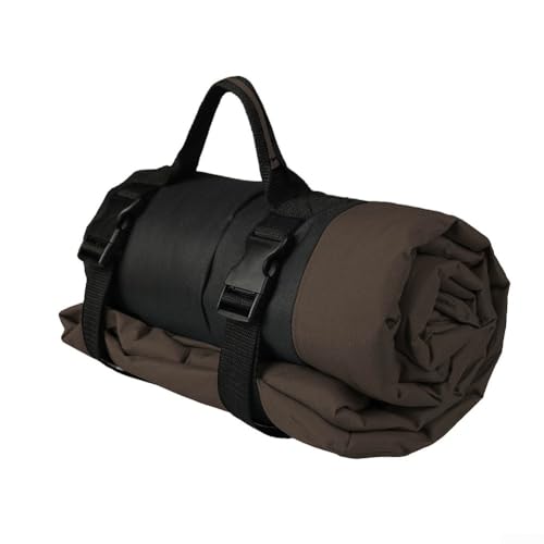 PETSTIBLE Wasserdichte Haustierbett-Matte, faltbar, 600D-Oxford-Gewebe, warmes Hundekissen für Outdoor-Aktivitäten mit für Hunde (Kaffee) von PETSTIBLE