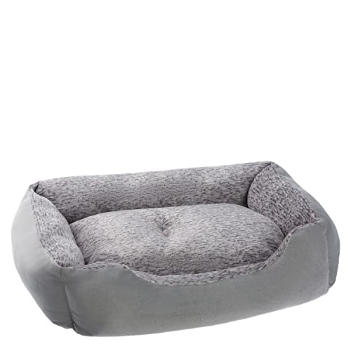 Petstuff Hundebett, Kissen herausnehmbar, flauschig, waschbar, Farb- u. Größenwahl, grau, S von Petstuff