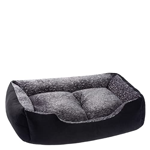 Petstuff Hundebett, Kissen herausnehmbar, flauschig, waschbar, Farb- u. Größenwahl, schwarz, XL von Petstuff