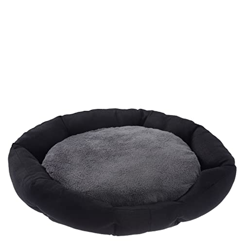 PETSTUFF Hundebett Achteckig Octagon 50 x 57 x 13 cm, Kissen herausnehmbar, waschbar, Farbwahl, schwarz von PETSTUFF